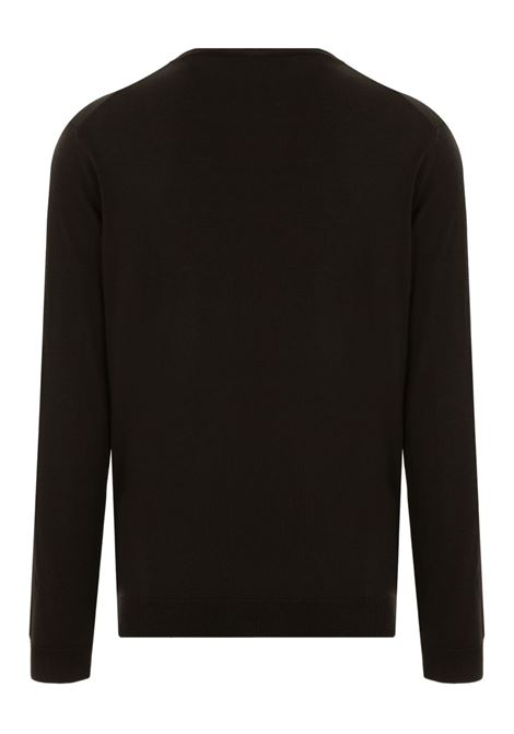 crew-neck sweater man dark brown ROBERTO COLLINA | 253M01001M0108